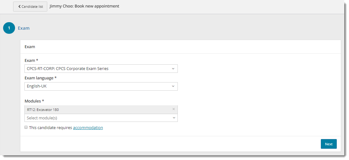 One module added to modular exam.